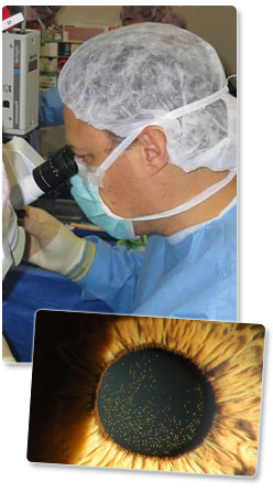 A clinical researcher studying advanced glaucoma